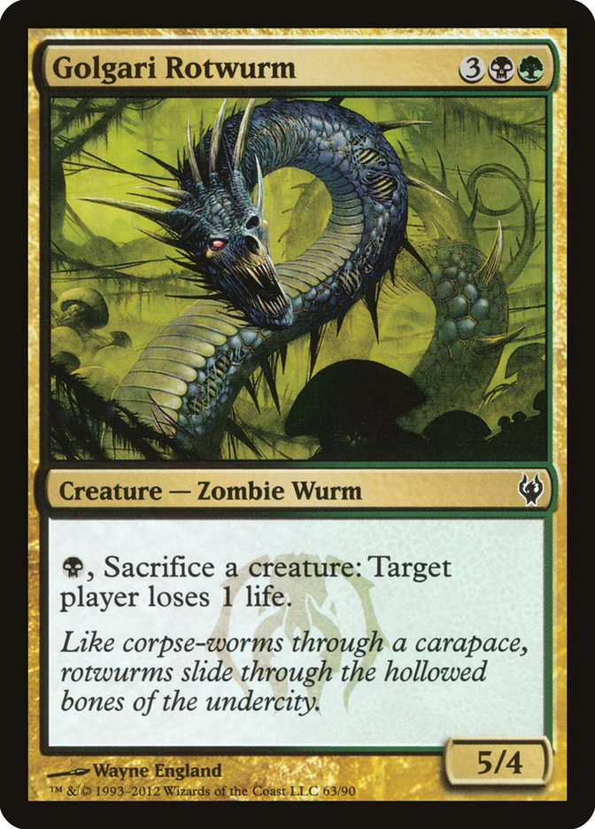 Golgari Rotwurm DDJ-63 Duel Decks: Izzet vs. Golgari Magic card