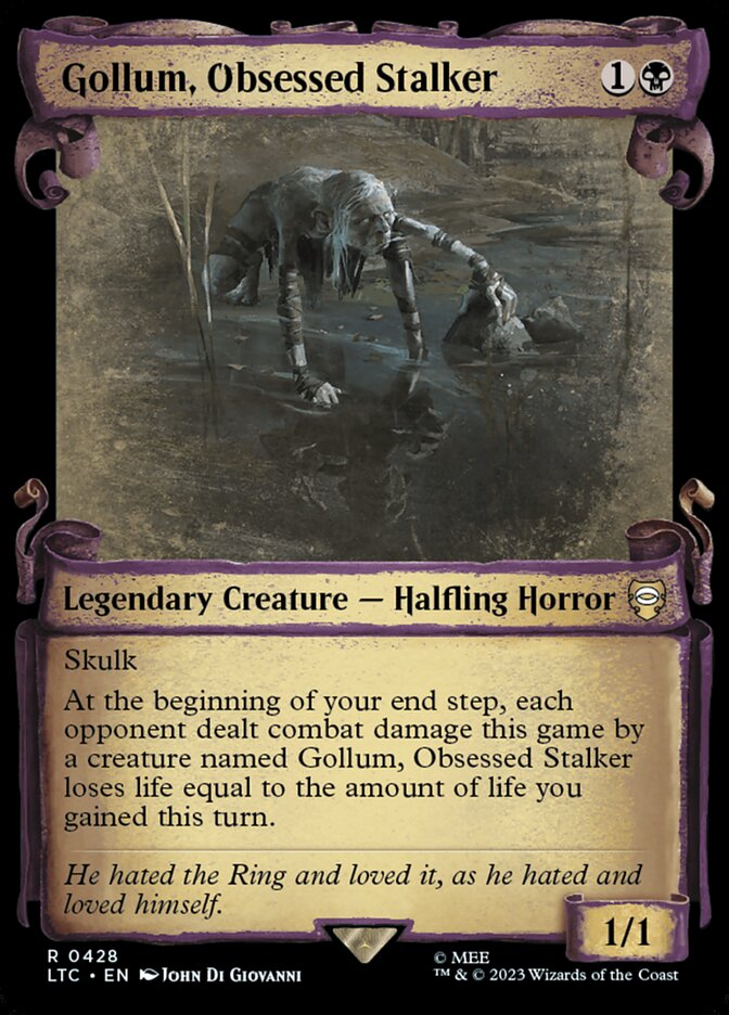 Gollum, Obsessed Stalker LTC-428 Tales of Middle-earth Commander Magic card