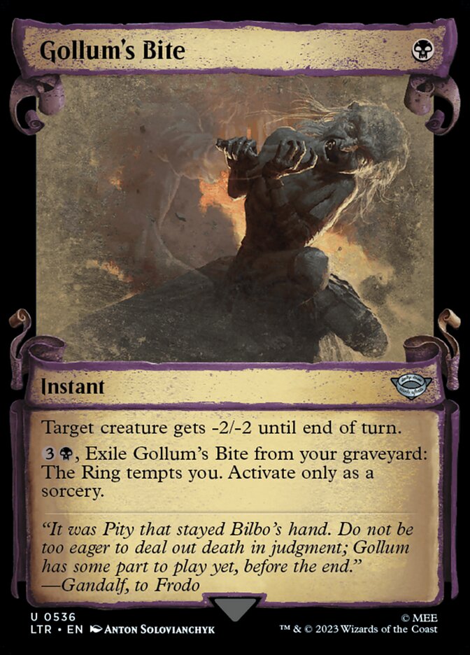 Gollum's Bite LTR-536 The Lord of the Rings: Tales of Middle-earth Magic card