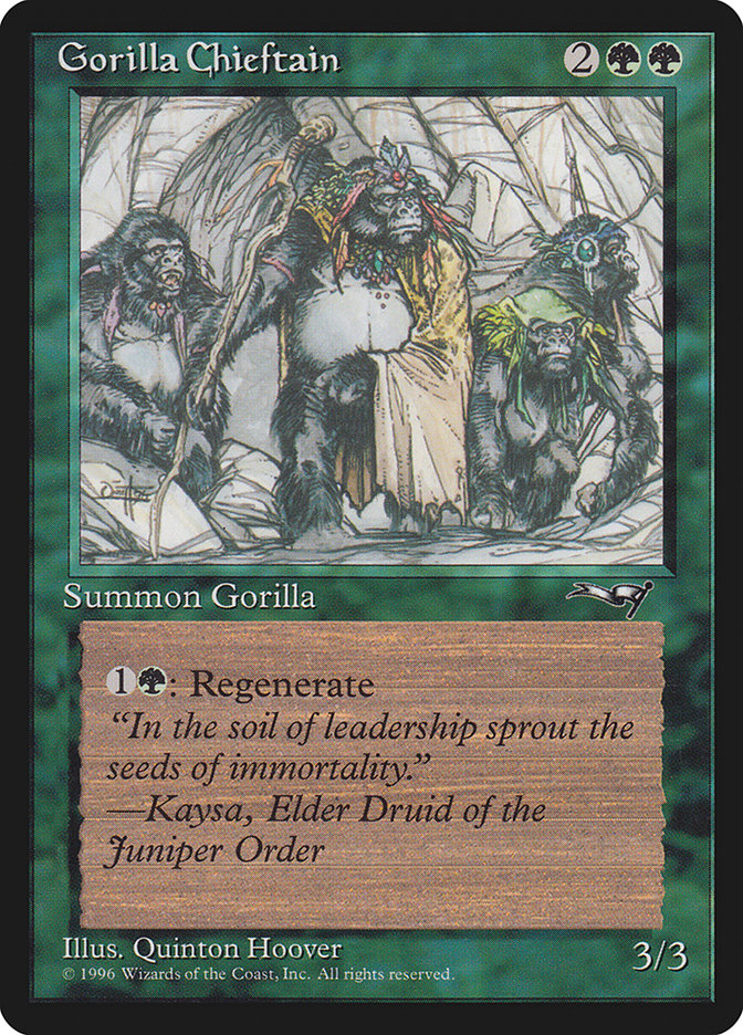 Gorilla Chieftain ALL-94B Alliances Magic card