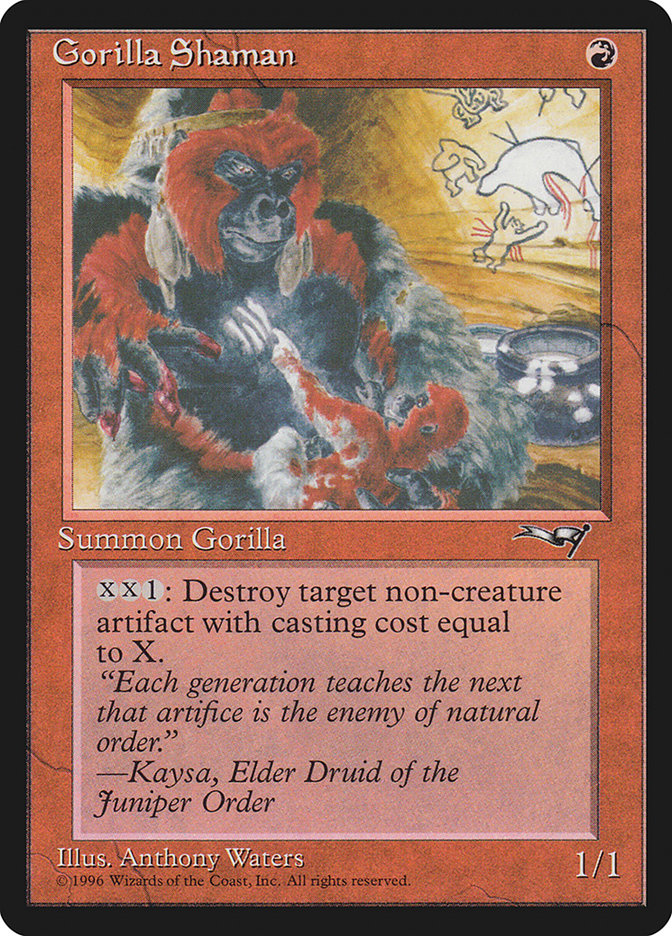 Gorilla Shaman ALL-72B Alliances Magic card