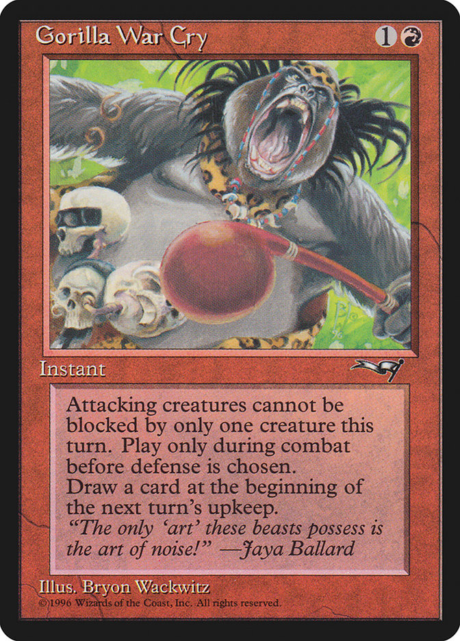 Gorilla War Cry ALL-73A Alliances Magic card