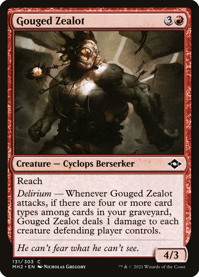Gouged Zealot MH2-131 Modern Horizons 2 Magic card