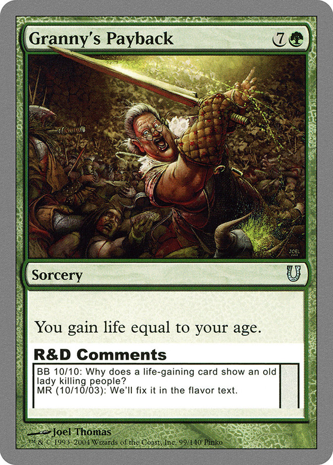 Granny's Payback UNH-99 Unhinged Magic card