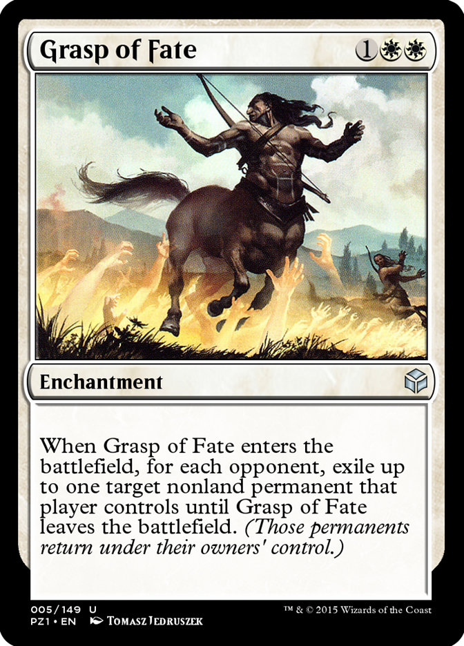 Grasp of Fate PZ1-5 Legendary Cube Prize Pack Magic card