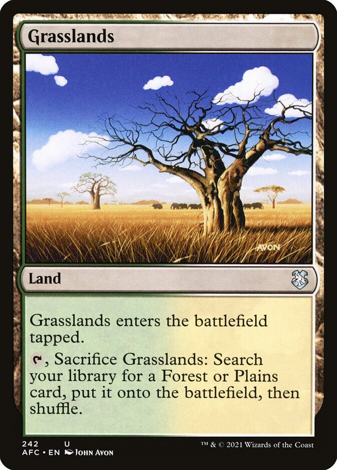Grasslands AFC-242 Forgotten Realms Commander Magic card