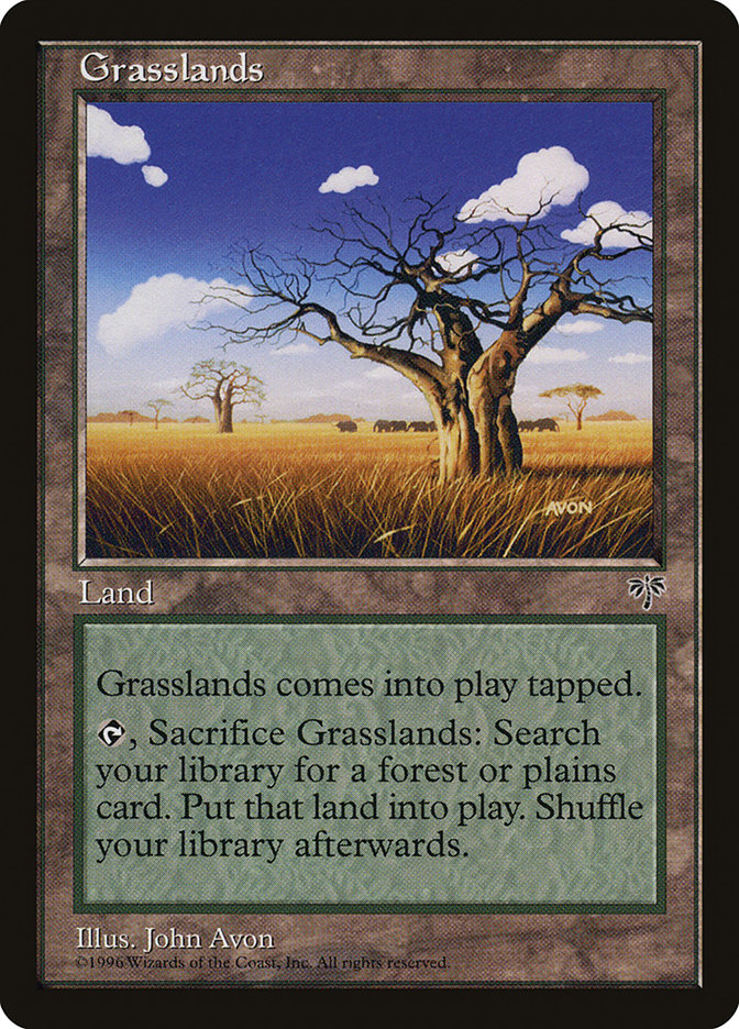 Grasslands MIR-327 Mirage Magic card