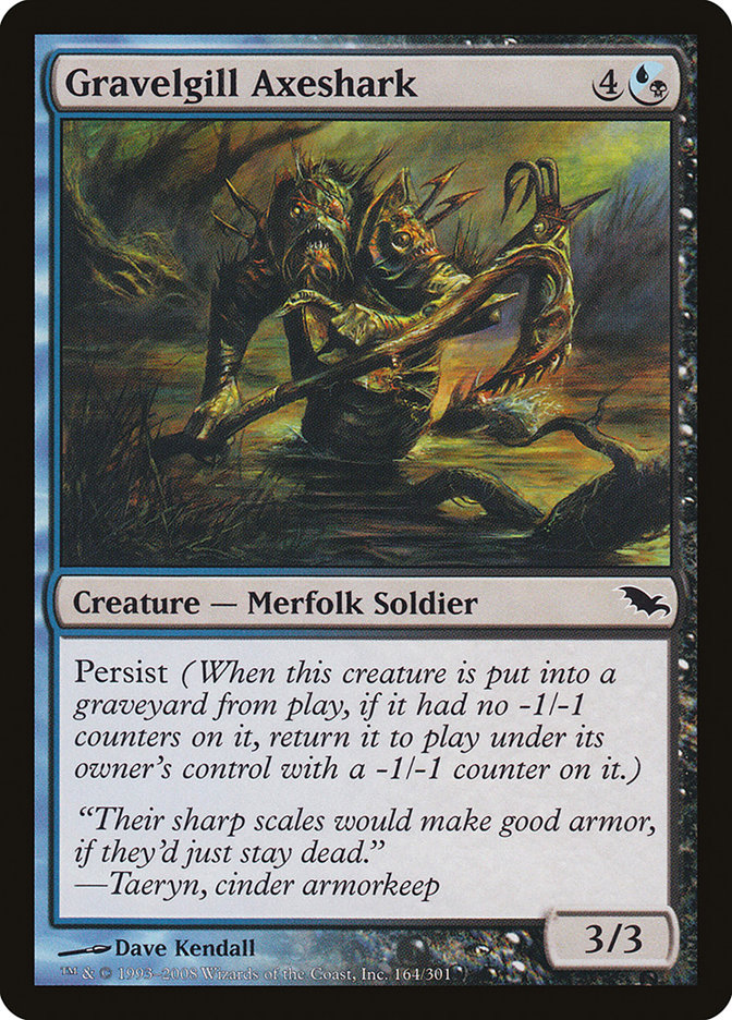 Gravelgill Axeshark SHM-164 Shadowmoor Magic card