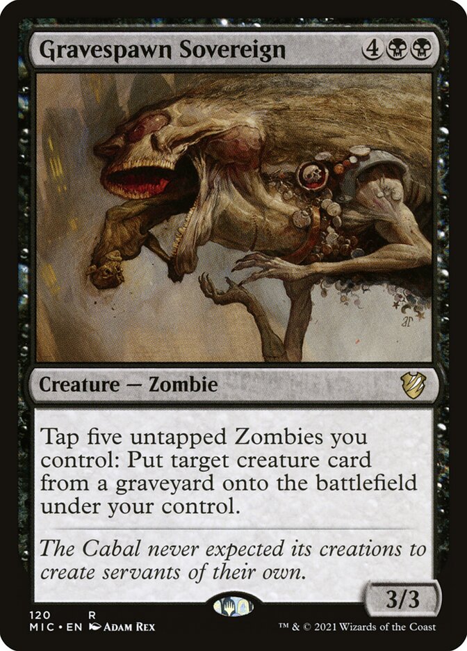 Gravespawn Sovereign MIC-120 Midnight Hunt Commander Magic card