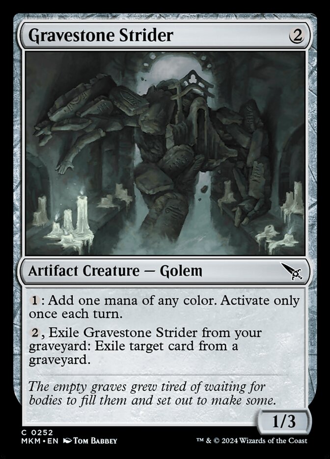 Gravestone Strider MKM-252 Murders at Karlov Manor Magic card
