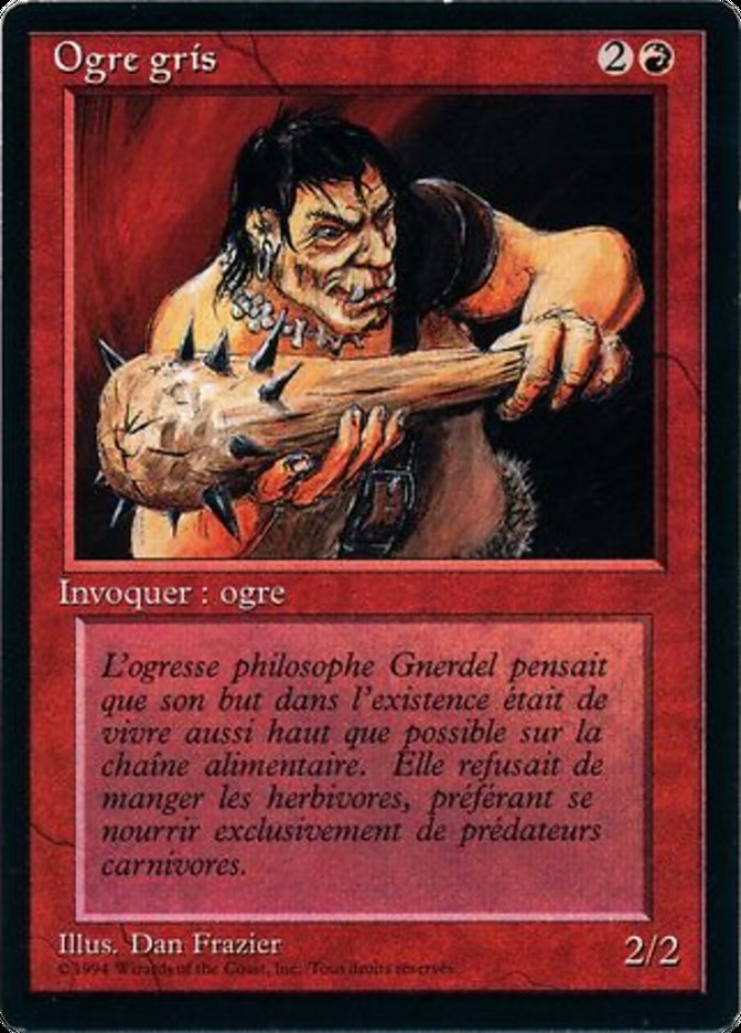 Gray Ogre FBB-157 Foreign Black Border Magic card