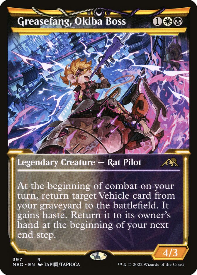 Greasefang, Okiba Boss NEO-397 Kamigawa: Neon Dynasty Magic card