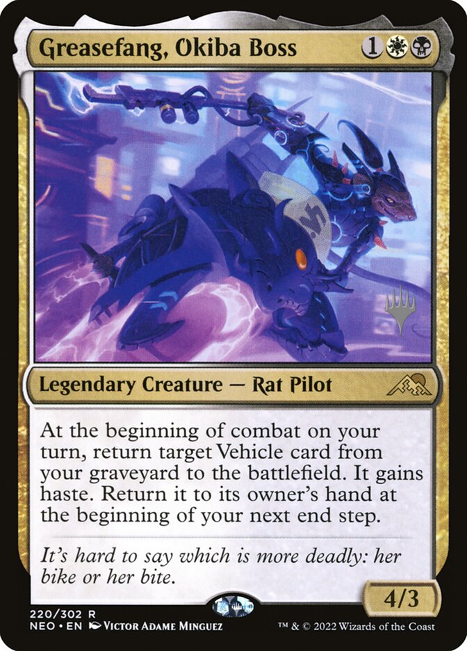 Greasefang, Okiba Boss PNEO-220P Kamigawa: Neon Dynasty Promos Magic card