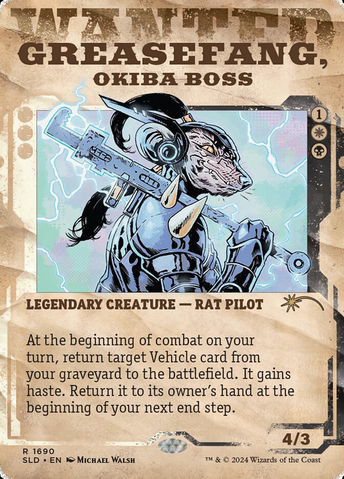Greasefang, Okiba Boss SLD-1690 Secret Lair Drop Magic card