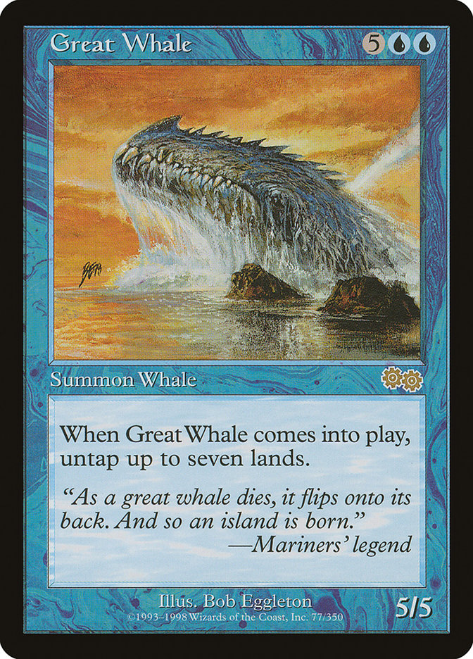 Great Whale USG-77 Urza's Saga Magic card