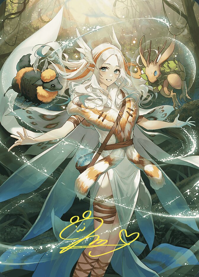 Greater Auramancy // Greater Auramancy AWOE-76 Wilds of Eldraine Art Series Magic card