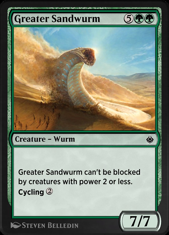 Greater Sandwurm AKR-192 Amonkhet Remastered Magic card