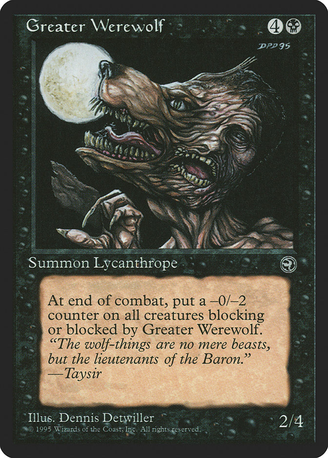 Greater Werewolf HML-51 Homelands Magic card