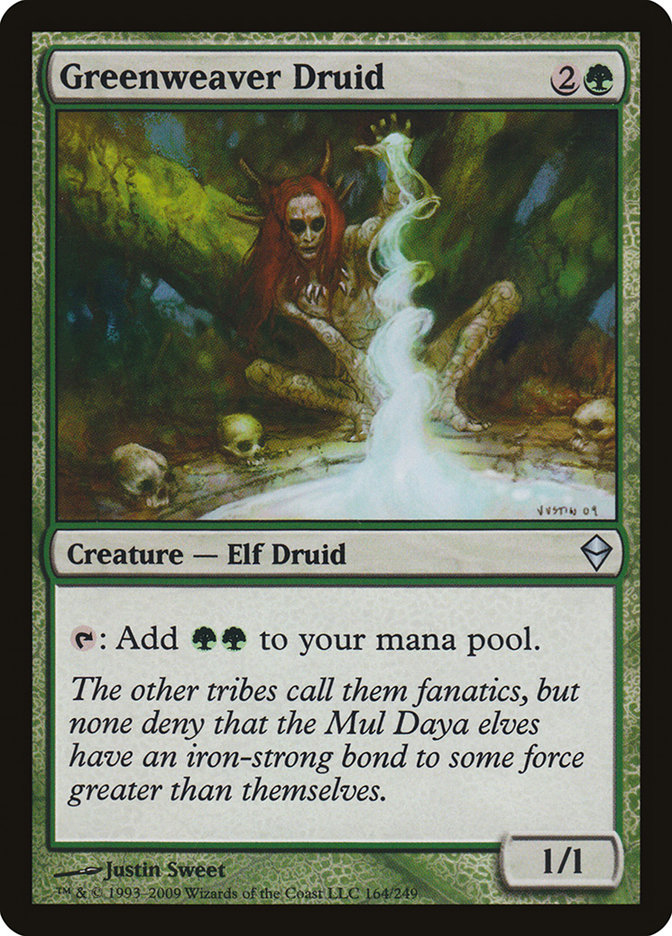 Greenweaver Druid ZEN-164 Zendikar Magic card
