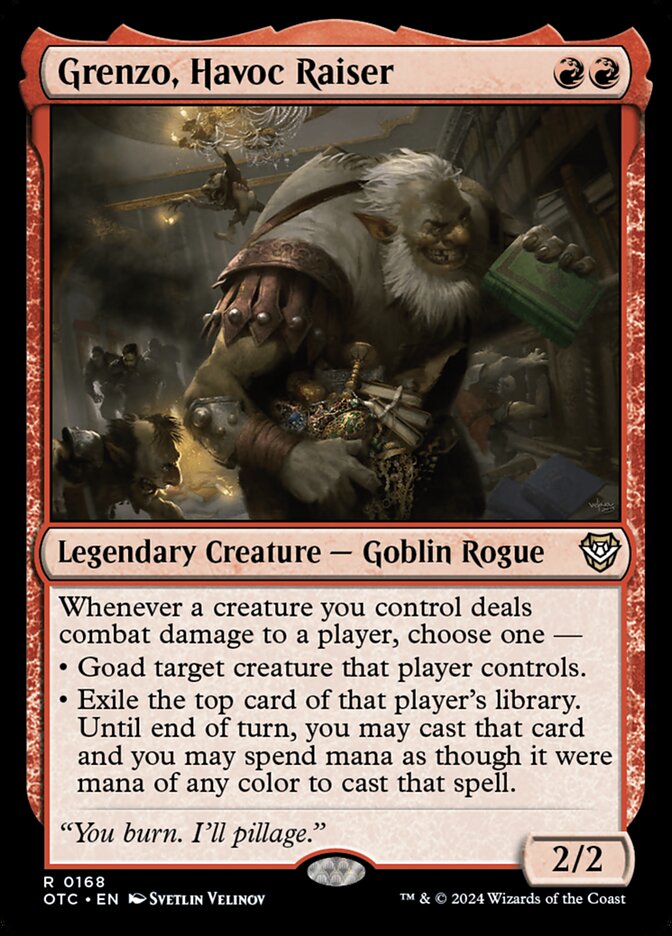 Grenzo, Havoc Raiser OTC-168 Outlaws of Thunder Junction Commander Magic card