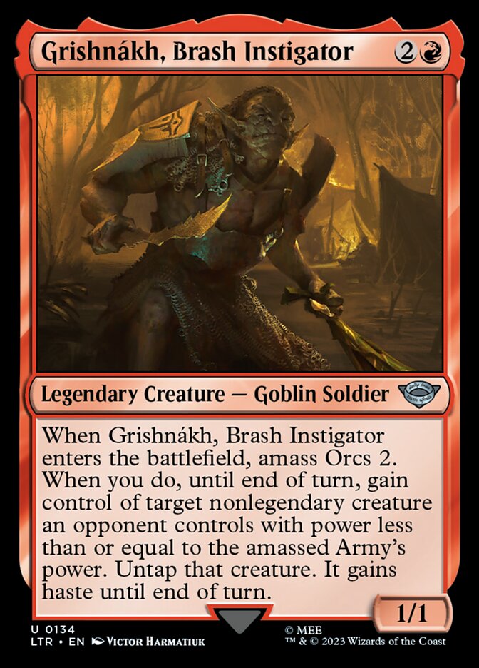 Grishnákh, Brash Instigator LTR-134 The Lord of the Rings: Tales of Middle-earth Magic card