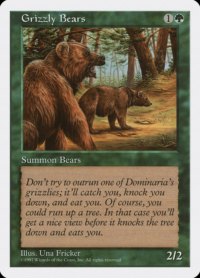 Grizzly Bears 5ED-301 Fifth Edition Magic card