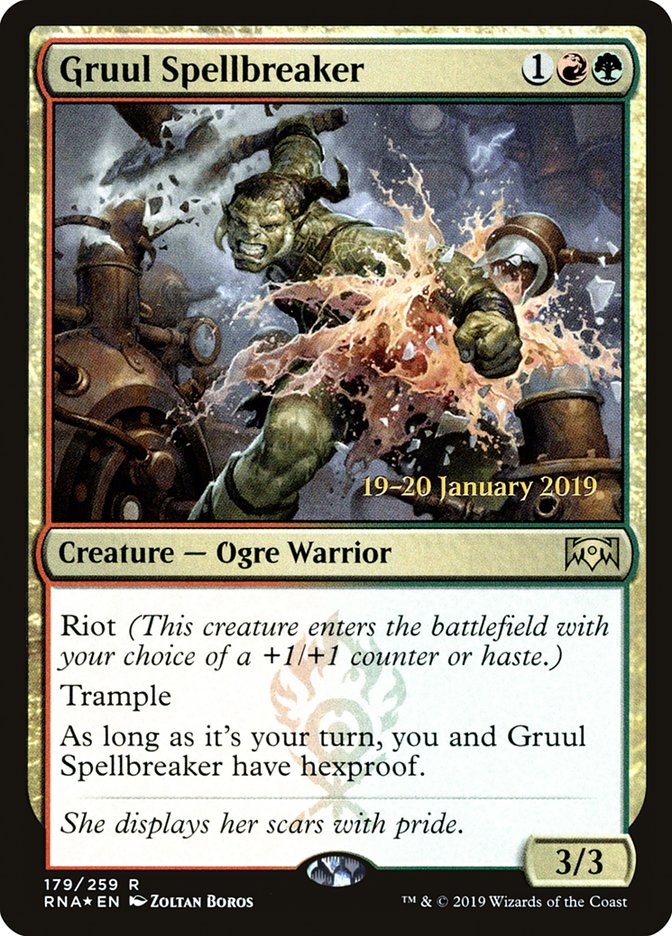 Gruul Spellbreaker PRNA-179S Ravnica Allegiance Promos Magic card