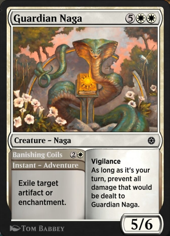 Guardian Naga // Banishing Coils HBG-90 Alchemy Horizons: Baldur's Gate Magic card