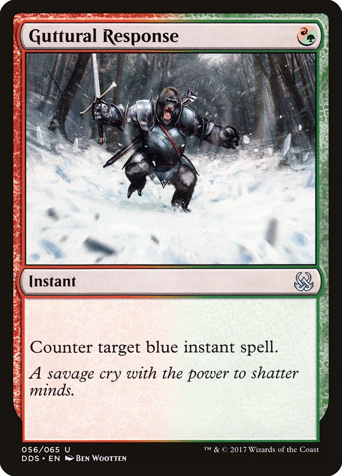Guttural Response DDS-56 Duel Decks: Mind vs. Might Magic card