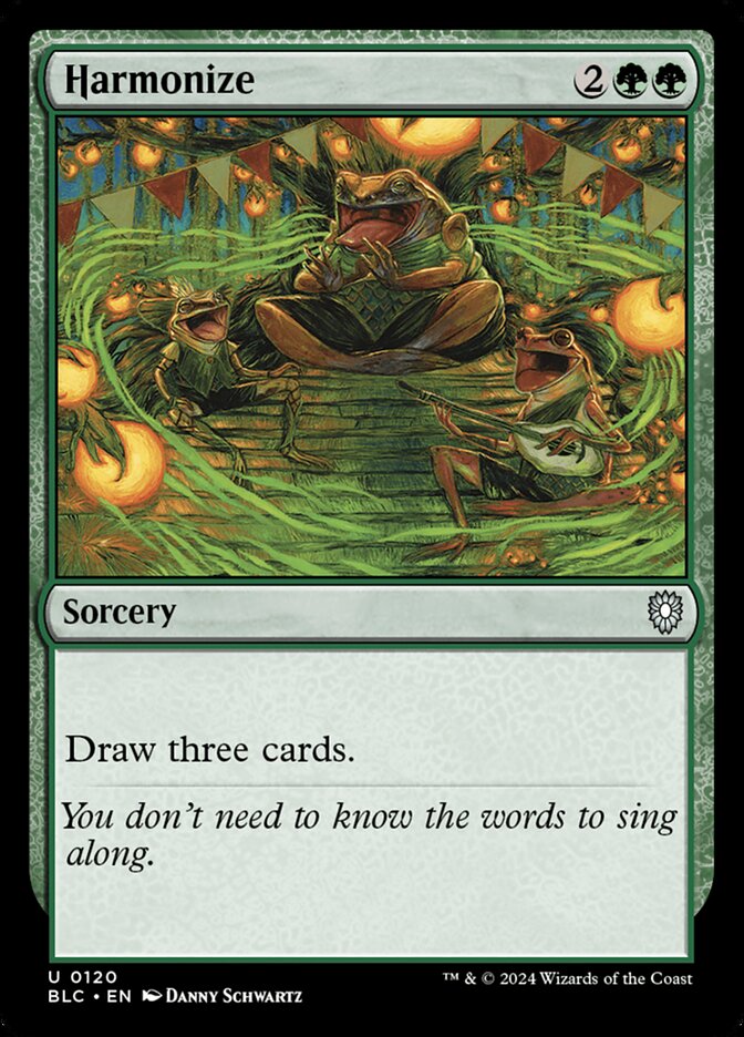 Harmonize BLC-120 Bloomburrow Commander Magic card