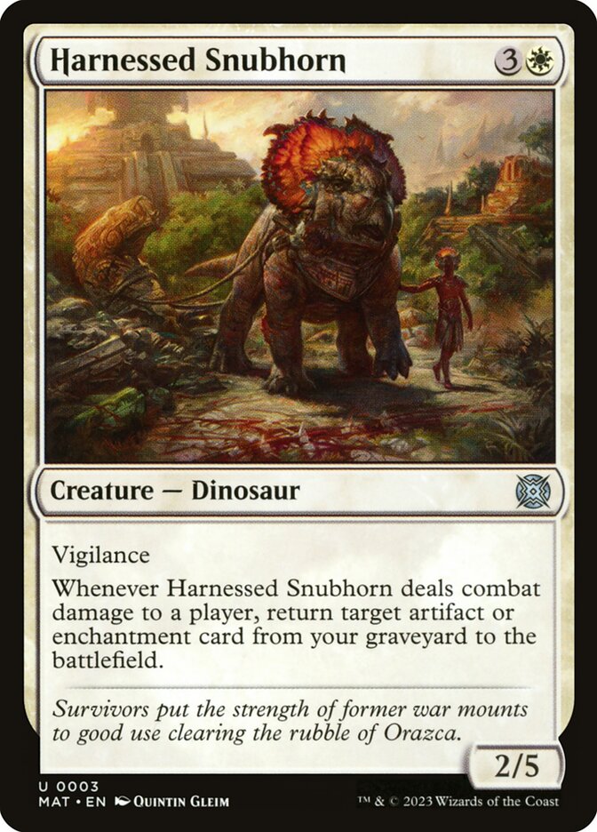 Harnessed Snubhorn MAT-3 March of the Machine: The Aftermath Magic card