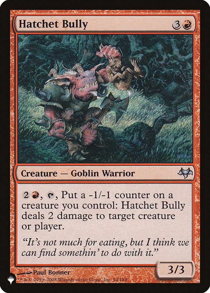 Hatchet Bully PLST-EVE-54 The List Magic card