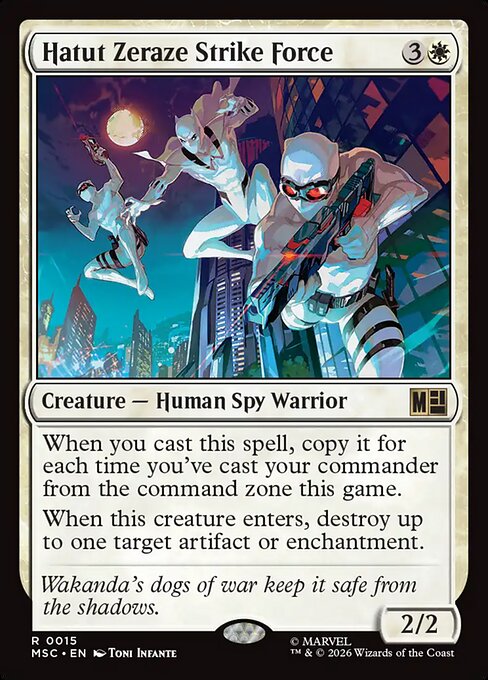 Hatut Zeraze Strike Force MSC-15 Marvel Super Heroes Commander Magic card
