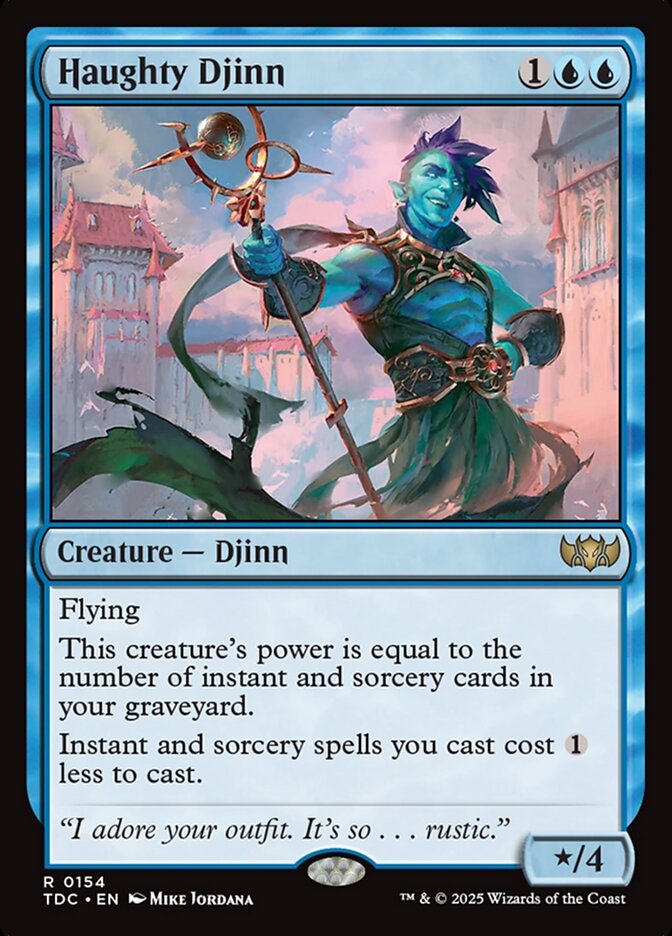 Haughty Djinn TDC-154 Tarkir: Dragonstorm Commander Magic card