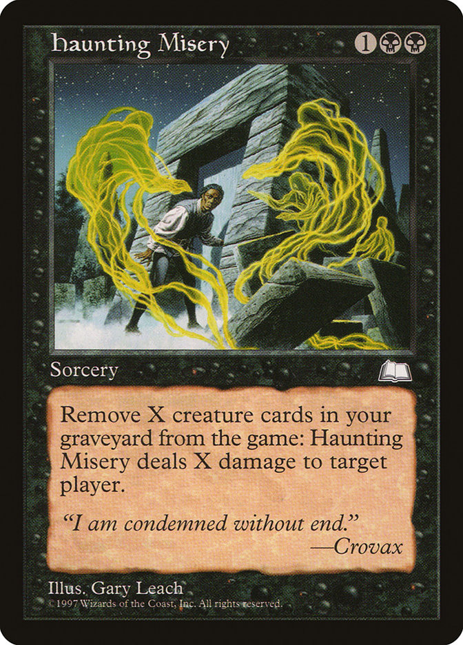 Haunting Misery WTH-71 Weatherlight Magic card