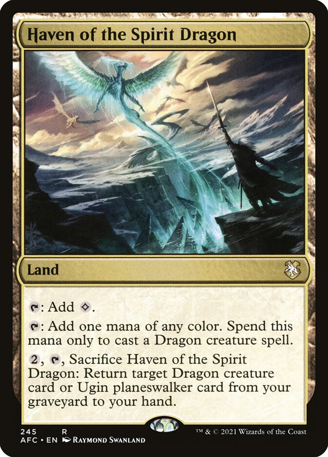 Haven of the Spirit Dragon AFC-245 Forgotten Realms Commander Magic card