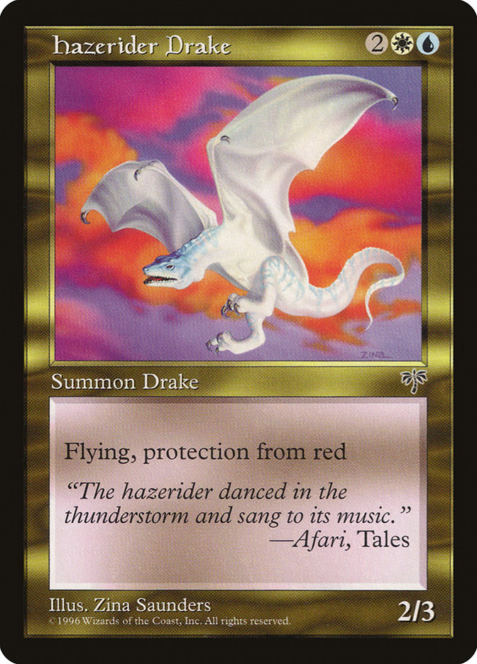 Hazerider Drake MIR-268 Mirage Magic card