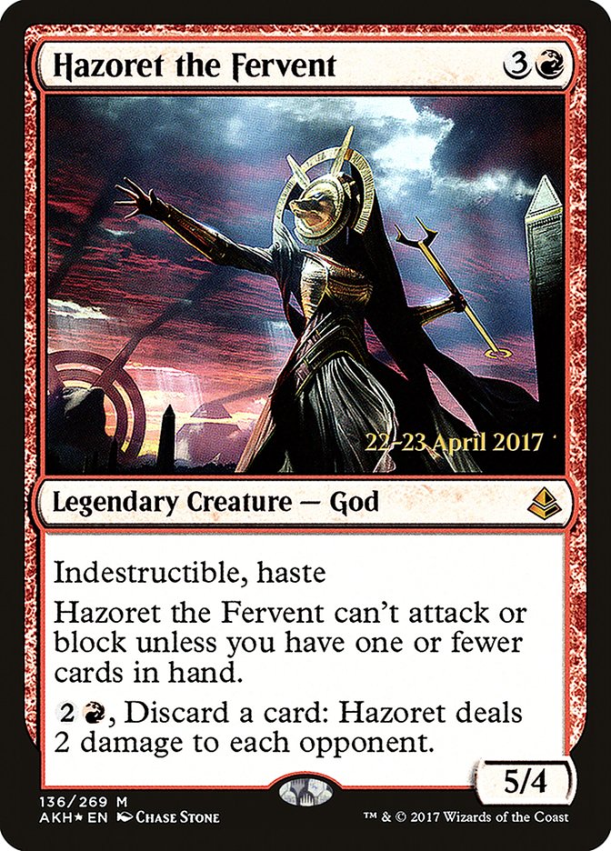 Hazoret the Fervent PAKH-136S Amonkhet Promos Magic card