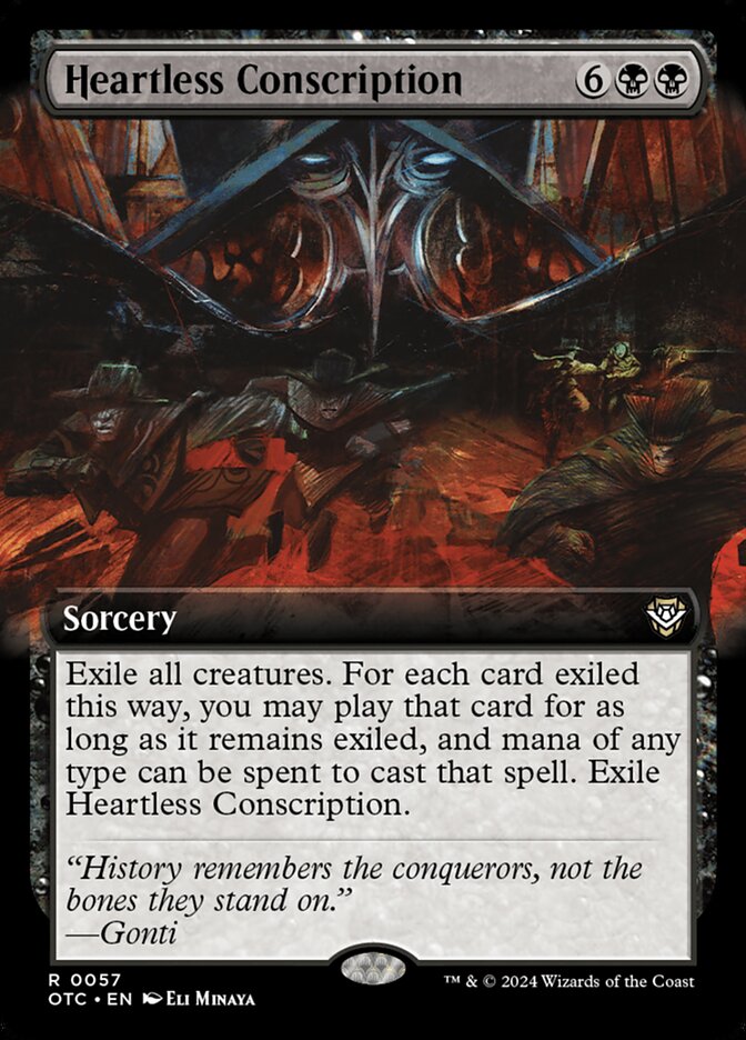 Heartless Conscription OTC-57 Outlaws of Thunder Junction Commander Magic card