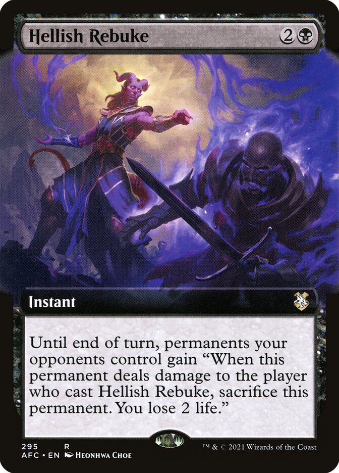 Hellish Rebuke AFC-295 Forgotten Realms Commander Magic card