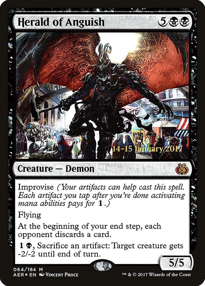 Herald of Anguish PAER-64S Aether Revolt Promos Magic card