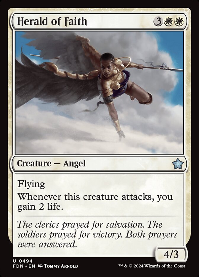 Herald of Faith FDN-494 Foundations Magic card