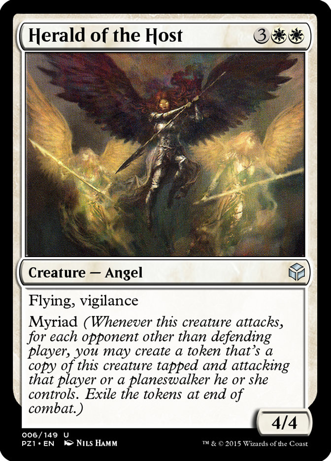 Herald of the Host PZ1-6 Legendary Cube Prize Pack Magic card