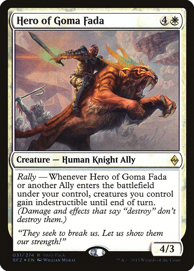 Hero of Goma Fada PBFZ-31 Battle for Zendikar Promos Magic card