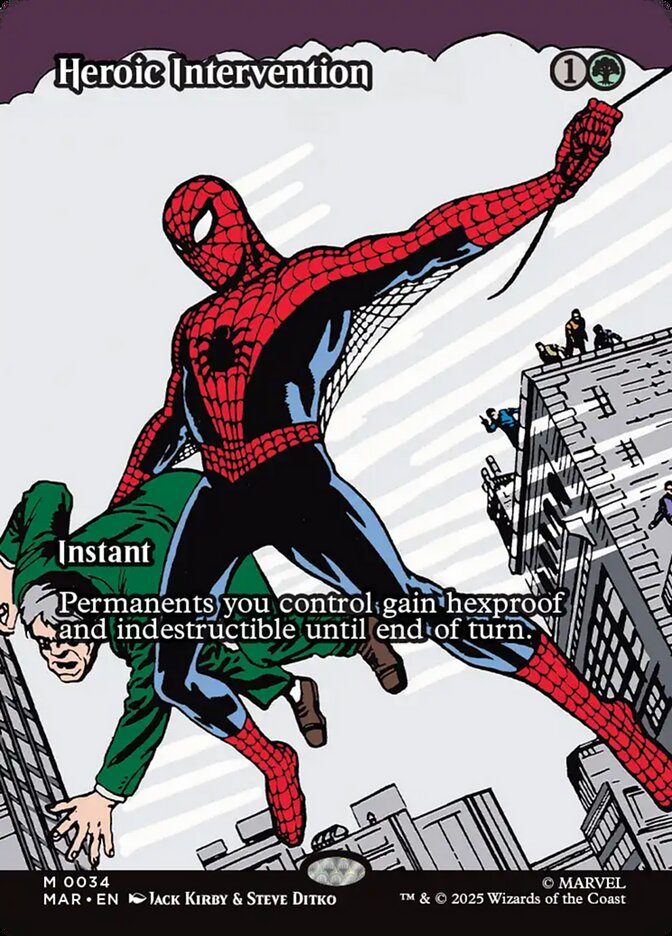 Heroic Intervention MAR-34 Marvel Universe Magic card