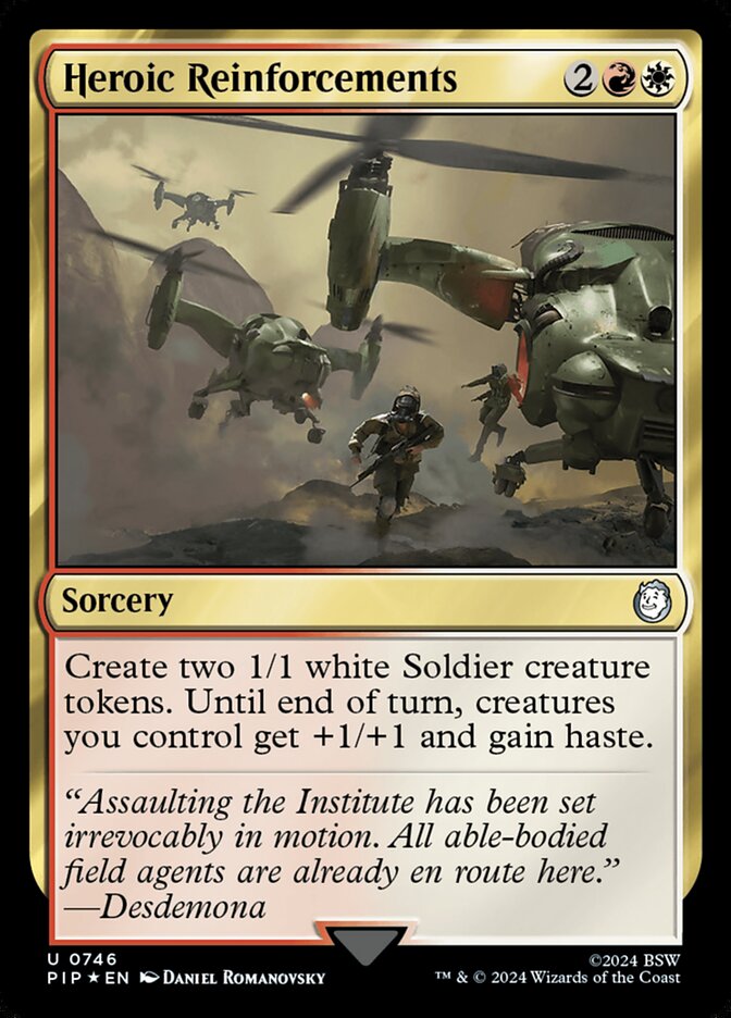 Heroic Reinforcements PIP-746 Fallout Magic card