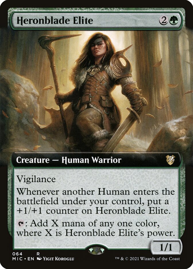 Heronblade Elite MIC-64 Midnight Hunt Commander Magic card