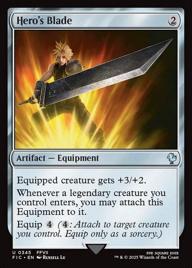 Hero's Blade FIC-345 Final Fantasy Commander Magic card