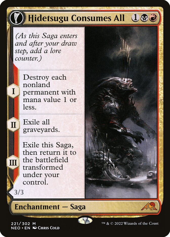 Hidetsugu Consumes All // Vessel of the All-Consuming NEO-221 Kamigawa: Neon Dynasty Magic card