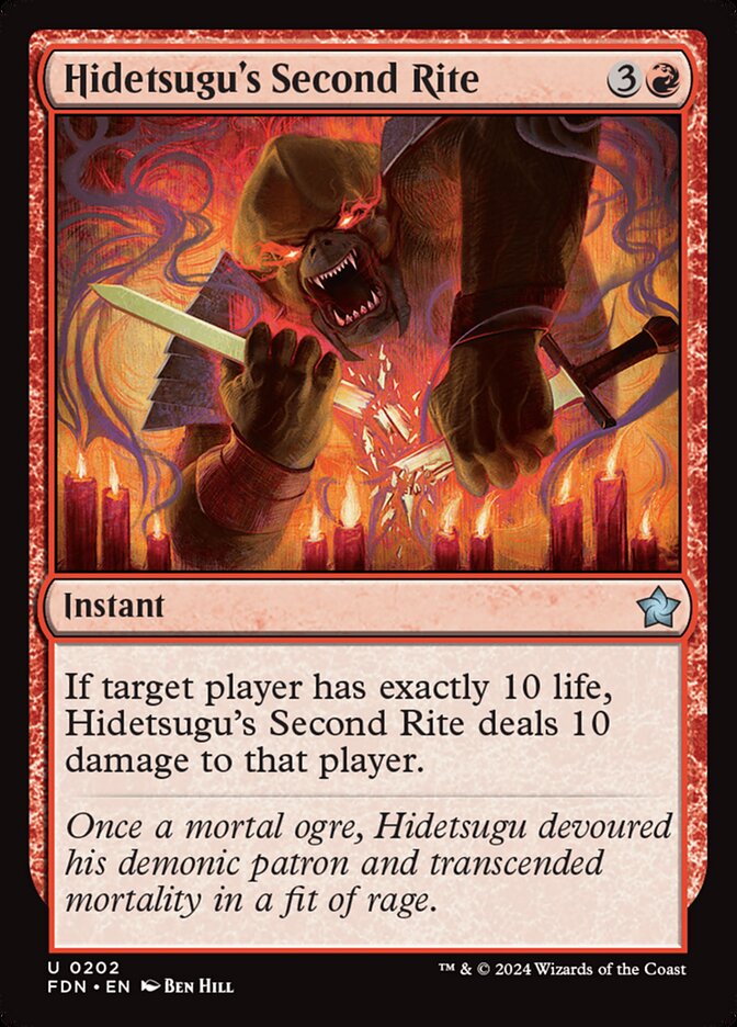 Hidetsugu's Second Rite FDN-202 Foundations Magic card